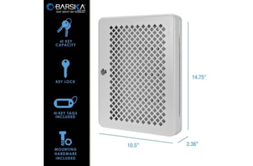 Image of Barska 40 Key Lock Box, Green Tags, Gray, Small, CB13758