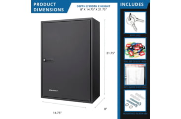 Image of Barska 300 Capacity Adjustable Key Cabinet