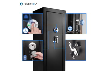 Image of Barska Extra Large Biometric Rifle Safe, Black AX11780