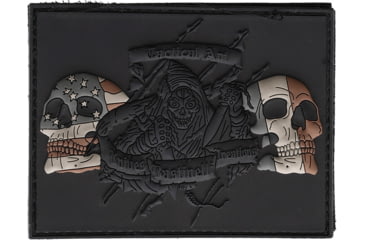 Image of Bastinelli Creations US/French Flag Reaper Patch, 3.5 x 2.25, PATCH REAPER US / FRENCH FLAG