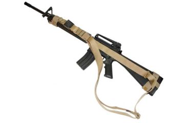 Image of BDS Tactical Enhanced Ambidex Three Point Rifle Sling, Coyote BDS ETPS DT