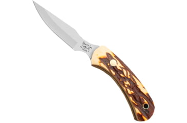 Image of Bear and Son Knives Ergonomic Caper Fixed Blade Knife, 2.5in, High Carbon Stainless Steel, Stag Delrin Handle, SD42