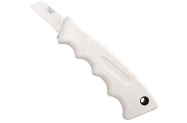 Image of Bear and Son Knives Powergrip Utility Fixed Blade Knife, 1.63in, 440 Stainless Steel, White Kraton Handle, 466W 1/4