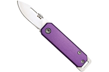 Image of Bear and Son Knives Slip Joint Folding Knife, 1.5in, High Carbon Stainless Steel, Drop Point, Aluminum Handle, Purple, 109PL
