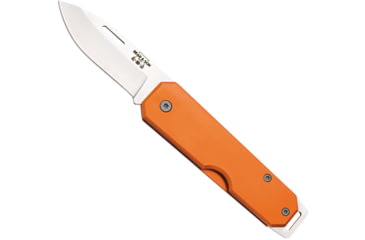 Image of Bear and Son Knives Slip Joint Folding Knife w/ Clip, 2.38in, High Carbon Stainless Steel, Drop Point, Aluminum Handle, Orange, 110OR