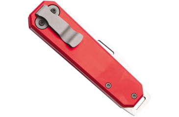 Image of Bear and Son Knives Slip Joint Folding Knife w/ Clip, 2.38in, High Carbon Stainless Steel, Drop Point, Aluminum Handle, Red, 110RD