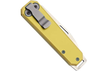 Image of Bear and Son Knives Slip Joint Folding Knife w/ Clip, 2.38in, High Carbon Stainless Steel, Drop Point, Aluminum Handle, Yellow, 110YW