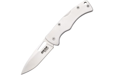 Image of Bear Edge Money Clip Lockback Folding Knife, 2.25in Satin SS Blade, Brushed SS Handle, Thumb Pull, Pocket Clip, 61525