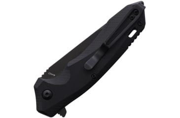 Image of Bear &amp; Son Cutlery Sideliner Tanto Folding Knife, 4.5in Closed, 3.5in Black Finish Stainless Tanto Blade, Black G10 Handle, 61535