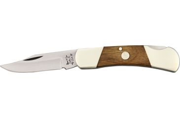 Image of Bear &amp; Son Lockback Fold Knife 3 1/8in closed, 1095 Carbon Steel clip Blade, Walnut Handle BCC226