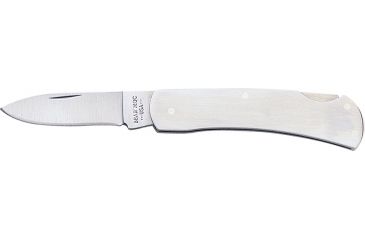 Image of Bear &amp; Son SS Lockback Fold Knife, SS Drop Point Blade, Brushed SS Handle BC125