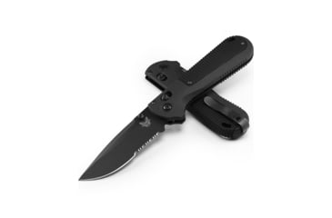 Image of Benchmade 430 Model Folding Knives, 3.55 in, CPM-D2 Steel, Combo Edge, Folding Blade, Black Grivory Handle, Black/Black, 8.29inch, 430SBK-02