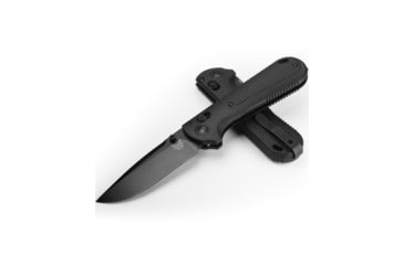 Image of Benchmade 430 Model Folding Knife, 3.55 in, CPM-D2 Steel, Drop Point Blade, Grivory, Black Handle, Black/Black, 8.29 in, 430BK-02