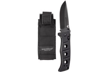 Image of Benchmade Adamas Manual Folding Knife, Black Fine Edge Blade, Black G10 Handle 275BK