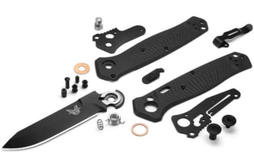 Image of Benchmade Autocrat Automatic Folding Knife, 3.3in, Coated, Reverse Tanto, G10 Black Handle, 8551BK