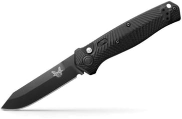 Image of Benchmade Autocrat Automatic Folding Knife, 3.3in, Coated, Reverse Tanto, G10 Black Handle, 8551BK