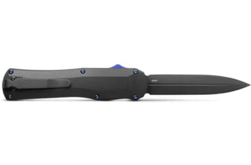 Image of Benchmade Autocrat Automatic Folding Knife, 3.71in, Double Edge Blade, Black Handle, 3400BK