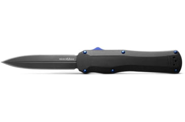 Image of Benchmade Autocrat Automatic Folding Knife, 3.71in, Double Edge Blade, Black Handle, 3400BK