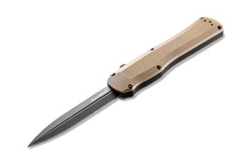 Image of Benchmade Autocrat Automatic Folding Knife, 3.71in, Double Edge Blade, Coyote Brown Handle, 3400BK-2