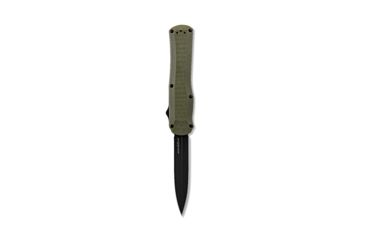 Image of Benchmade Autocrat Automatic Folding Knife, 3.71in, Double Edge Blade, Olive Drab Handle, 3400BK-1