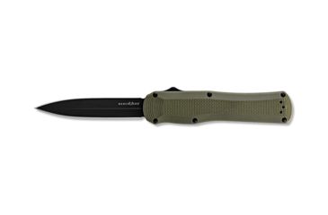 Image of Benchmade Autocrat Automatic Folding Knife, 3.71in, Double Edge Blade, Olive Drab Handle, 3400BK-1