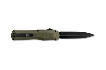 Image of Benchmade Autocrat Automatic Folding Knife, 3.71in, Double Edge Blade, Olive Drab Handle, 3400BK-1