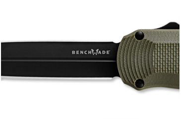 Image of Benchmade Autocrat Automatic Folding Knife, 3.71in, Double Edge Blade, Olive Drab Handle, 3400BK-1