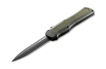 Image of Benchmade Autocrat Automatic Folding Knife, 3.71in, Double Edge Blade, Olive Drab Handle, 3400BK-1
