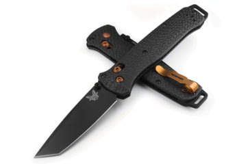Image of Benchmade Bailout Folding Knife, 3.38in, CPM-S90V Stainless Steel, Tanto, Carbon Fiber, Black, 537BK-10