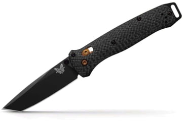 Image of Benchmade Bailout Folding Knife, 3.38in, CPM-S90V Stainless Steel, Tanto, Carbon Fiber, Black, 537BK-10
