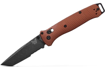 Image of Benchmade Bailout Folding Knife, 3.38in, Serrated, CPM-Magnacut Stainless Steel, Tanto, 6061-T6 Aluminum, Burnt Copper, 537SBK-07
