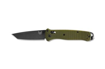Image of Benchmade Bailout Folding Knife, 3.38in, CPM-M4 Non Serrated Tanto Blade, Woodland Green anodized 6061-T6 aluminum handle, 537GY-1