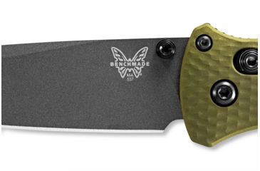 Image of Benchmade Bailout Folding Knife, 3.38in, CPM-M4 Non Serrated Tanto Blade, Woodland Green anodized 6061-T6 aluminum handle, 537GY-1