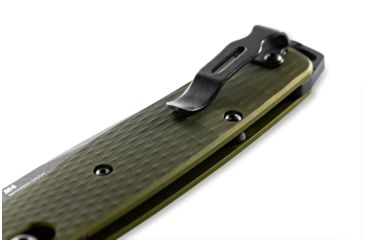 Image of Benchmade Bailout Folding Knife, 3.38in, CPM-M4 Non Serrated Tanto Blade, Woodland Green anodized 6061-T6 aluminum handle, 537GY-1