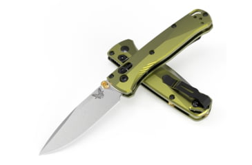 Image of Benchmade Blue Class Mini Bugout Folding Knife, 2.82in, CPM S90V Stainless Steel, Aluminum, WoOlive Drabland Green, 533SL-10
