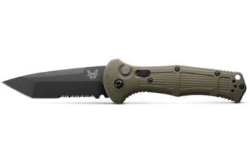 Image of Benchmade Claymore Automatic Folding Knife, 3.6in, CPM-D2, Tanto, Grivory Ranger Green, 9071SBK-1
