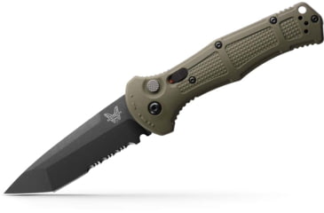 Image of Benchmade Claymore Automatic Folding Knife, 3.6in, CPM-D2, Tanto, Grivory Ranger Green, 9071SBK-1