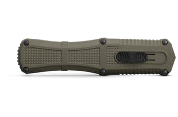 Image of Benchmade Claymore OTF Dagger Automatic Folding Knife, 3.89in, CPM-D2 Steel, Dagger Blade, Grivory Ranger Green, 3370GY-1