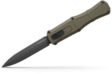 Image of Benchmade Claymore OTF Dagger Automatic Folding Knife, 3.89in, CPM-D2 Steel, Dagger Blade, Grivory Ranger Green, 3370GY-1