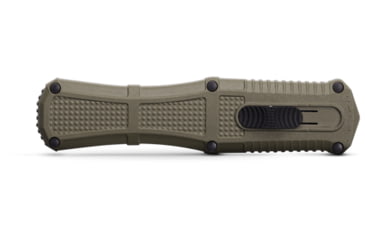 Image of Benchmade Claymore OTF Dagger Automatic Folding Knife, 3.89in, CPM-D2 Steel, Dagger Blade, Serrated, Grivory Ranger Green, 3370SGY-1