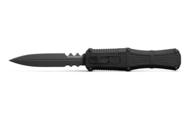 Image of Benchmade Claymore OTF Dagger Automatic Folding Knife, 3.89in, CPM-D2 Steel, Dagger Blade, Serrated, Grivory Black, 3370SGY