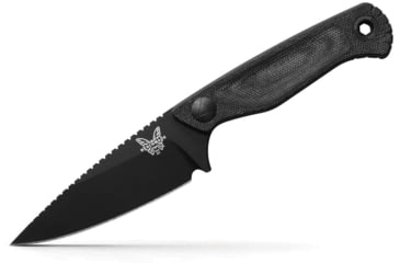 Image of Benchmade Dacian Fixed Blade Knife, 3.54in, CPM-Magnacut Stainless Steel, Spear-Point, Micarta, Black Canvas, Black Sheath, 203BK-02