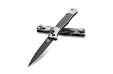 Image of Benchmade Fact Auto Axis Automatic Folding Knife, 3.95in CPM-S90V Super Premium Stainless Steel Spear Point Blade, 6061-T6 Aircraft Aluminum Handle, 4170BK