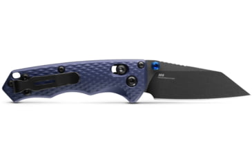 Image of Benchmade Full Immunity Folding Knife, 2.5in, CPM-M4 Cobalt Black Cerakote, Wharncliffe Blade, Crater Blue Aluminum Handle, 290BK