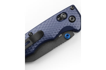 Image of Benchmade Full Immunity Folding Knife, 2.5in, CPM-M4 Cobalt Black Cerakote, Wharncliffe Blade, Crater Blue Aluminum Handle, 290BK