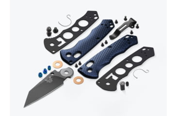 Image of Benchmade Full Immunity Folding Knife, 2.5in, CPM-M4 Cobalt Black Cerakote, Wharncliffe Blade, Crater Blue Aluminum Handle, 290BK