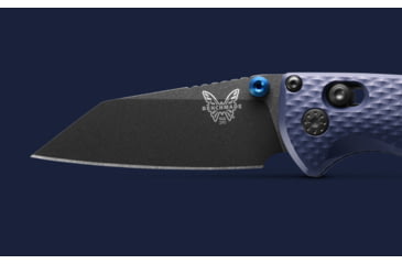 Image of Benchmade Full Immunity Folding Knife, 2.5in, CPM-M4 Cobalt Black Cerakote, Wharncliffe Blade, Crater Blue Aluminum Handle, 290BK