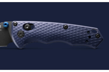 Image of Benchmade Full Immunity Folding Knife, 2.5in, CPM-M4 Cobalt Black Cerakote, Wharncliffe Blade, Crater Blue Aluminum Handle, 290BK