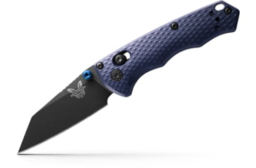 Image of Benchmade Full Immunity Folding Knife, 2.5in, CPM-M4 Cobalt Black Cerakote, Wharncliffe Blade, Crater Blue Aluminum Handle, 290BK