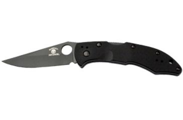Image of Harley Davidson 13402 Pika G10 Knife w/ Plain Edge BK1 Blade &amp; Black Handle 13402BK